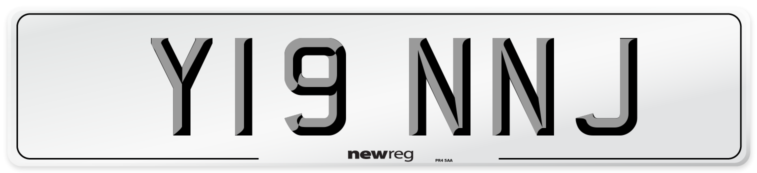 Y19 NNJ Number Plate from New Reg